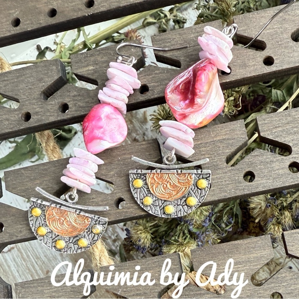 Alquimia Pink and Silver Earrings